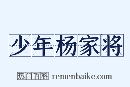 少年杨家将是什么意思的图片